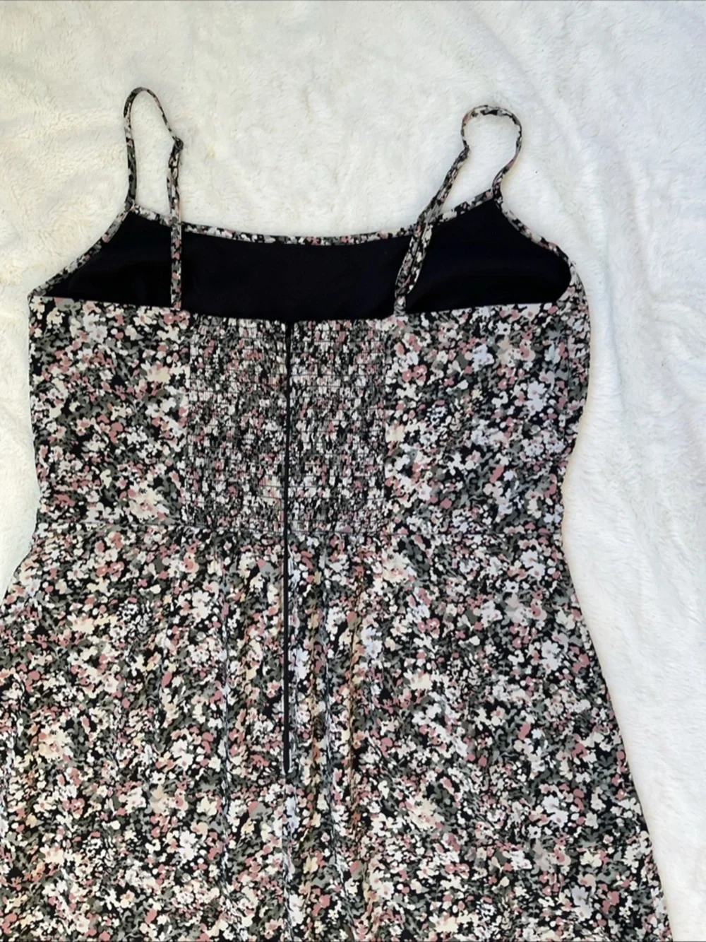Abercrombie & Fitch Women's Floral Straps Sleeveless Maxi Dress Slit Stretch XLT